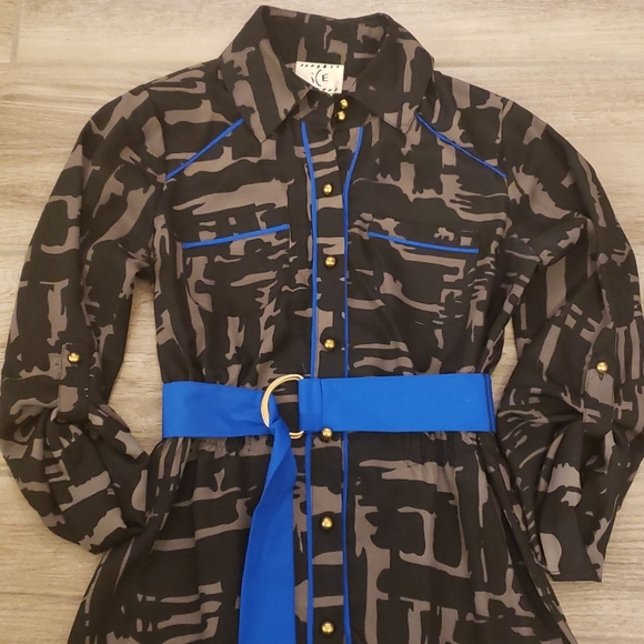 Classy Black & Grey Dress - Picture 2 of 8